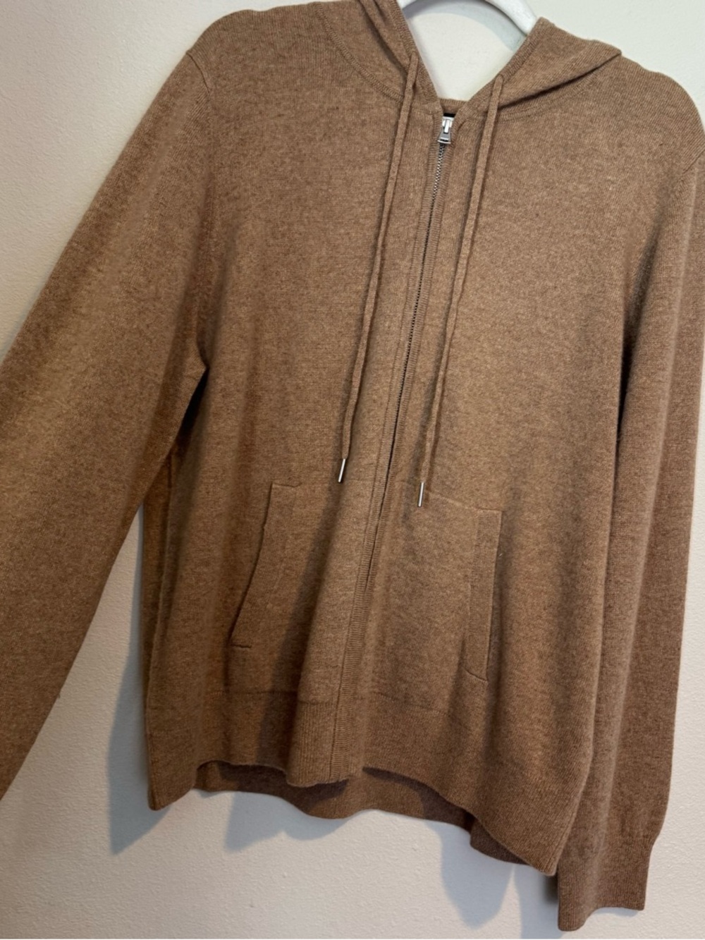 Quince Mongolian Cashmere Full-Zip Hoodie Teak - Picture 5 of 8